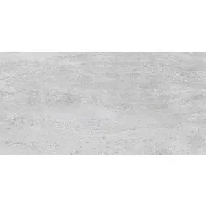 Soleil Light Grey Travertine Effect Glossy 300mm x 600mm Ceramic Wall Tiles (Pack of 10 w/ Coverage of 1.8m2)