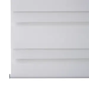 Elin Corded White Striped Day & night Roller Blind (W)120cm (L)180cm