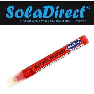 Acrylic Paint Marker Pen Permanent for Stone Leather Fabric Plastic (Red)