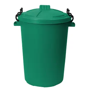 simpa 50L Dark Green Plastic Locking Lid Bin