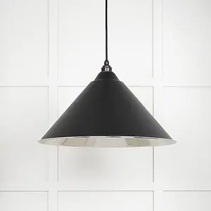 Smooth Nickel Hockley Pendant in Elan Black