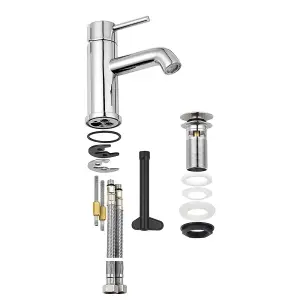 SP Spiral Basin Mixer Tap Silver (One Size)