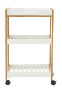 Interiors by Premier Nostra 3 Tiers Shelf Unit With Wheels