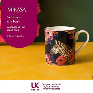 Mikasa Wild At Heart Zebra Print 280ml Mug