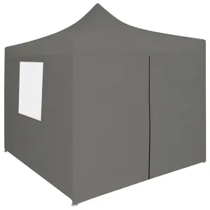 Berkfield Professional Folding Party Tent with 4 Sidewalls 2x2 m Steel Anthracite