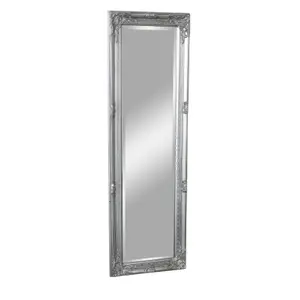 Melody Maison Tall Silver Mirror with Bevelled Glass 47cm x 142cm