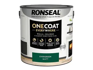 Ronseal One Coat Evrywhere Matt Paint 2.5L  Evergreen