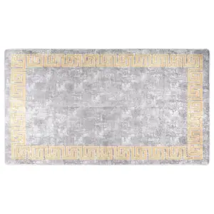 Rug Washable 190x300 cm Grey Anti Slip