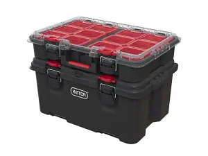 Keter Stack N Roll Versatile Storage Organizer with Removable Bins