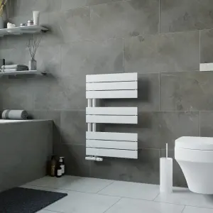 Agadon Panio Up Designer Panel Towel Radiator 745 x 500 mm White - 1270 BTU - 10 Years Guarantee