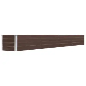 Berkfield Garden Raised Bed Galvanised Steel 320x40x45 cm Brown