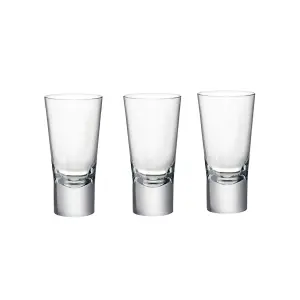 Bormioli Rocco 11cm Height Ypsilon Toughened 70ml Double Shot Glasses Vodka Shooter Drink Set of 3