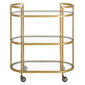 Metal Bar Cart Brass