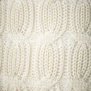 Catherine Lansfield Chunky Marl Knit Cosy 45x45 cm Cushion Cream