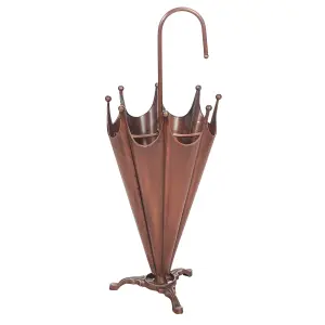 Vintage Brushed Copper Decorative Umbrella Holder Stand