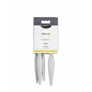 Harris Essentials Gloss Paint Brush Set (Pack of 5) White (One Size)