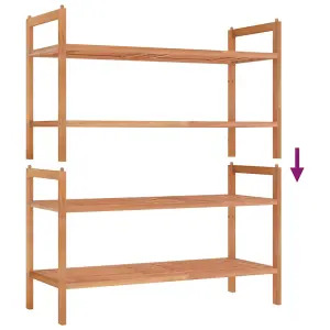 Berkfield Shoe Racks 2 pcs 69x27x41 cm Solid Wood Walnut