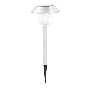 4PK S/S Solar LED Oblique Cap Stake Light