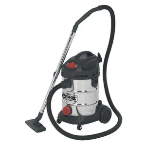 Sealey Vacuum Cleaner Industrial 30L 1400W/230V Stainless Drum Auto Start PC300SDAUTO