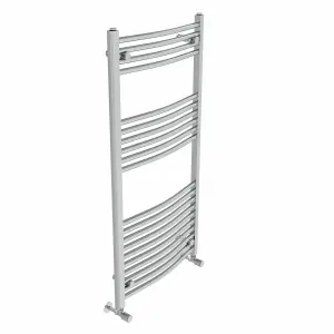 Right Radiators 1200x600 mm Curved Heated Towel Rail Radiator Bathroom Ladder Warmer Chrome