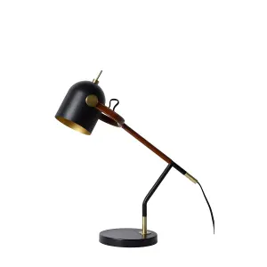 Lucide Waylon Retro Desk Lamp - 1xE27 - Black