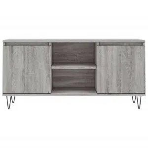 Berkfield TV Cabinet Grey Sonoma 104x35x50 cm Engineered Wood