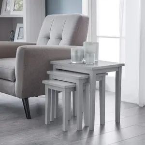 Elvina 3 Piece Nest of Tables Grey