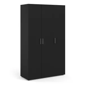 Pepe Wardrobe with 3 doors in Black