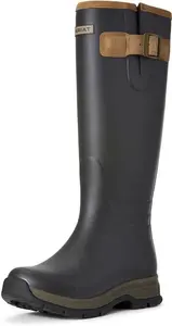 Women's Burford Waterproof Rubber Boots In Brown Leather, B Medium Width, Size 7.5, By Ariat