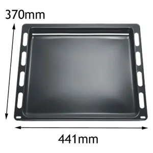 SPARES2GO Enamel Baking Tray compatible with Bosch Oven Cooker (441 x 370 x 22mm)