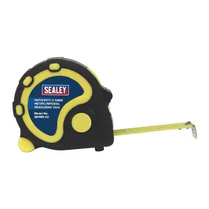 Sealey Rubber Tape Measure 5m(16ft) x 19mm Metric/Imperial Display Box of 12 AK98912