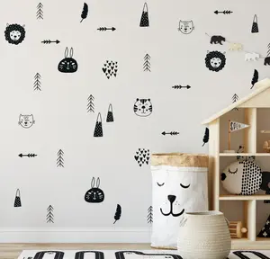 Scandi Animals Wall Stickers Scandinavian Boho