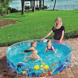 Bestway Kids Paddling Pool Rigid Multicolour dolphin Swimming Pool for Garden Play Fun small