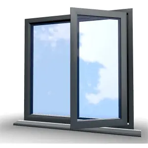 1145mm (W) x 995mm (H) Aluminium Flush Casement - 1 Right Opening Window - Anthracite Internal & External