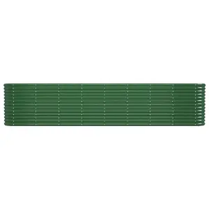 Berkfield Garden Planter Powder-coated Steel 332x40x68 cm Green