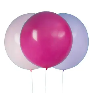 Unique Party Latex Giant Balloons (Pack of 3) Pink/Purple/Lilac (One Size)