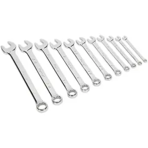 11-Piece Combination Hand Spanner Set with 12 Point Socket Wrenches for All Your DIY Needs