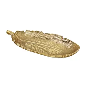 Melody Maison Gold Metal Feather Trinket Dish