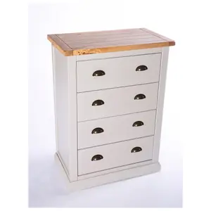 Loreo 4 Drawer Chest of Drawers Brass Cup Handle