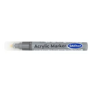 Acrylic Paint Marker Pen Permanent for Stone Leather Fabric Plastic (Silver)