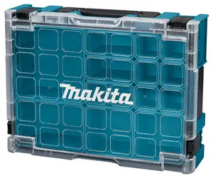 Makita 191X80-2 Clear Lid MAKPAC Tool Case Stacking Organiser Tool Box + Inserts