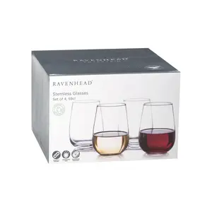 Entertain 590ml Stemless Wine Glass Set (Set of 4)