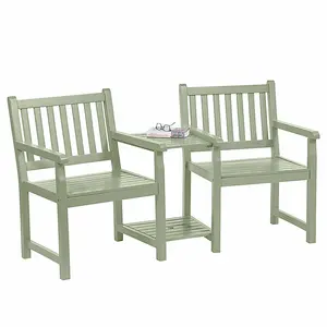 PU Painted Danesford Duo Bench Sage Green