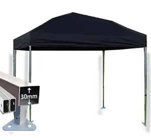 3m x 3m Trader-Max 30 Instant Shelter Pop Up Gazebos Frame & Canopy - Black