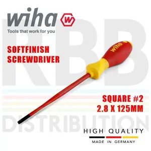 Wiha Screwdriver Square Scrulox Robertson 1000v Electrician VDE SlimFix 35505