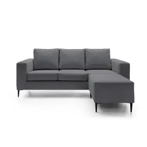 Capri Reversible Corner Sofa in Dark grey