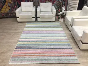 Villa Collection Striped Design Rug in Multicolour