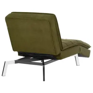 Fabric Chaise Lounge Green LOIRET