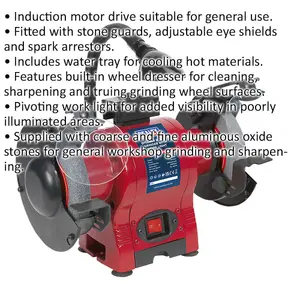 Powerful 150mm Bench Grinder with 250W Induction Motor for Precision Grinding