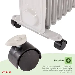 Oypla Electrical 1500W 7 Fin Portable Oil Filled Radiator Electric Heater